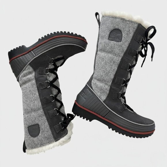 Sorel Grey Suede Trim Waterproof Snow Boots | Warm Insulated Winter- Size 7 - Picture 5 of 16